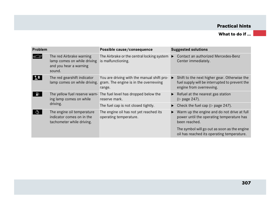 Mercedes-Benz SLR-Class 2007 User Manual | Page 308 / 425