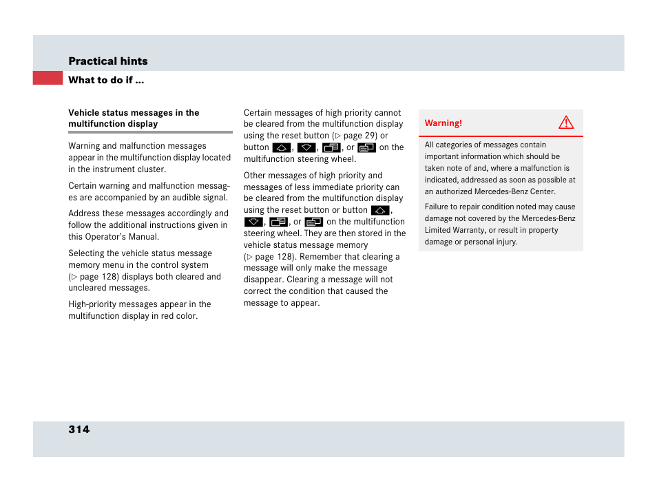 Mercedes-Benz SLR-Class 2007 User Manual | Page 315 / 425