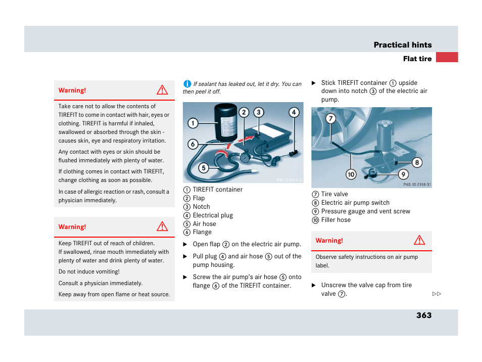 Mercedes-Benz SLR-Class 2007 User Manual | Page 364 / 425