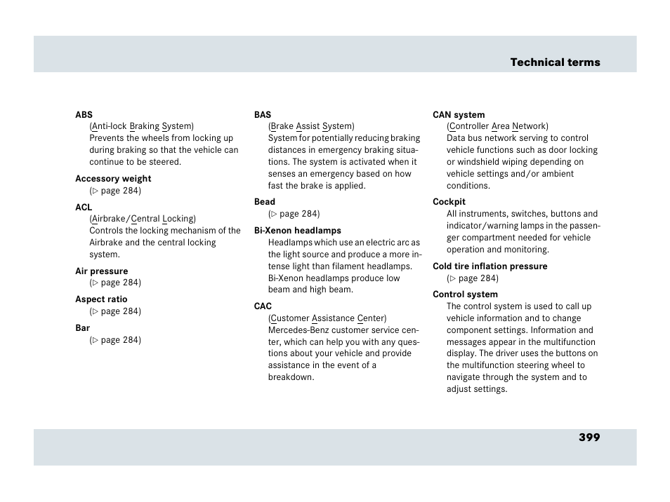 Mercedes-Benz SLR-Class 2007 User Manual | Page 400 / 425