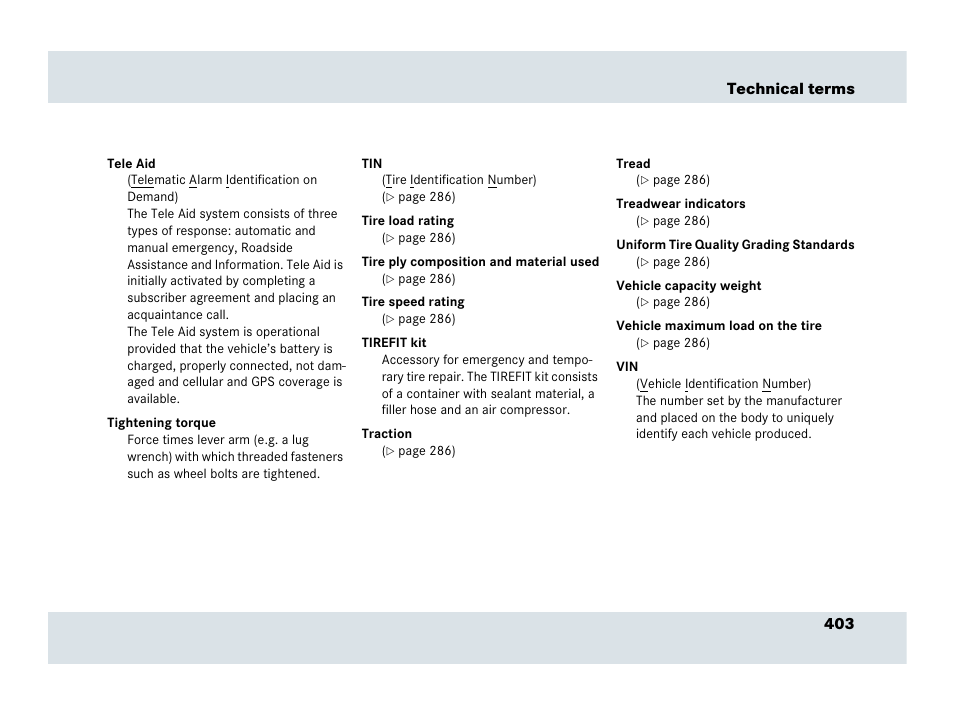 Mercedes-Benz SLR-Class 2007 User Manual | Page 404 / 425