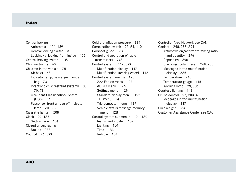 Mercedes-Benz SLR-Class 2007 User Manual | Page 409 / 425