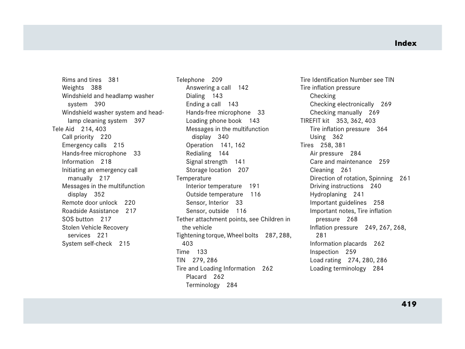 Mercedes-Benz SLR-Class 2007 User Manual | Page 420 / 425