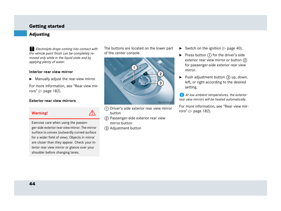 Mercedes-Benz SLR-Class 2007 User Manual | Page 45 / 425