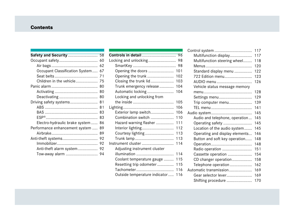 Mercedes-Benz SLR-Class 2007 User Manual | Page 9 / 425
