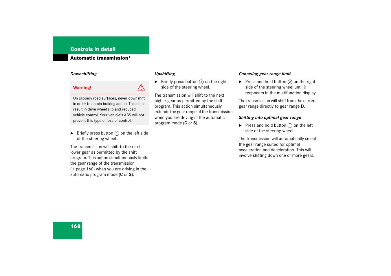 Mercedes-Benz SLK-Class 2006 Owners Manual User Manual | Page 169 / 481