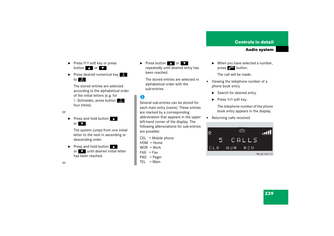 Mercedes-Benz SLK-Class 2006 Owners Manual User Manual | Page 240 / 481