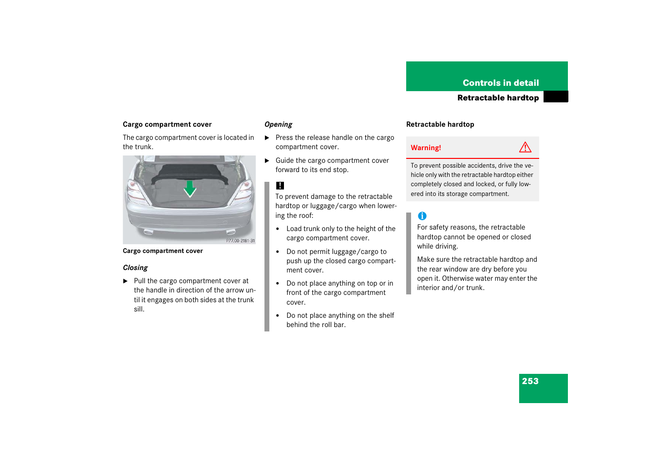 Mercedes-Benz SLK-Class 2006 Owners Manual User Manual | Page 254 / 481