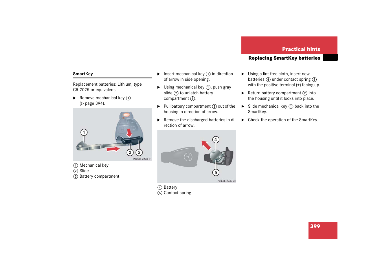 Smartkey, Smartkey | Mercedes-Benz SLK-Class 2006 Owners Manual User Manual | Page 400 / 481