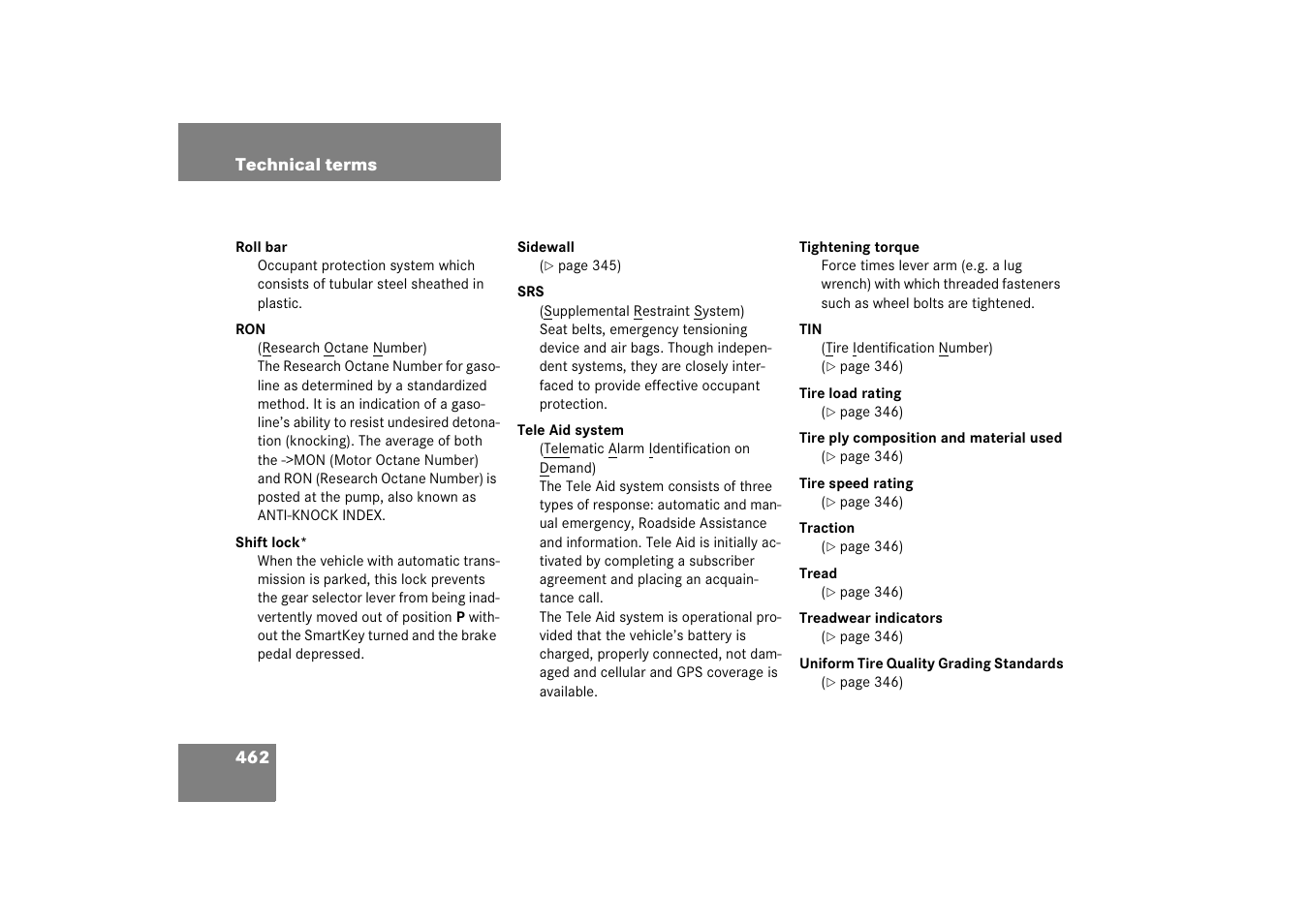 Mercedes-Benz SLK-Class 2006 Owners Manual User Manual | Page 463 / 481