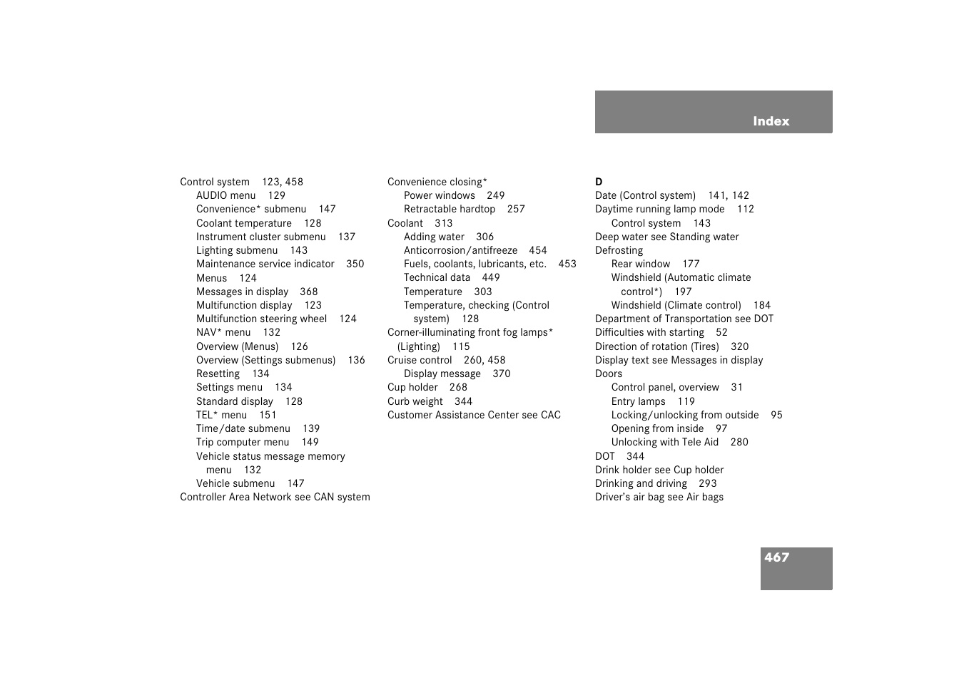 Mercedes-Benz SLK-Class 2006 Owners Manual User Manual | Page 468 / 481