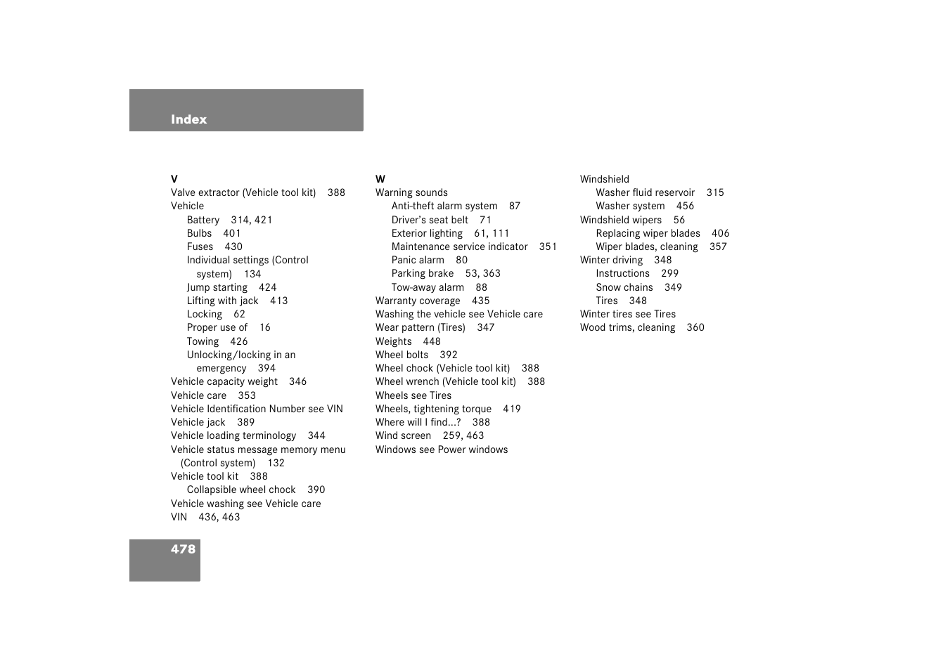 Mercedes-Benz SLK-Class 2006 Owners Manual User Manual | Page 479 / 481