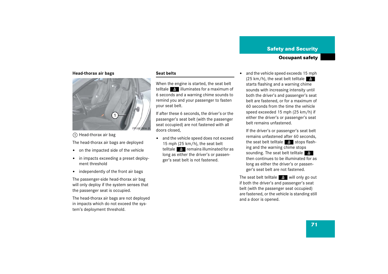 Seat belts | Mercedes-Benz SLK-Class 2006 Owners Manual User Manual | Page 72 / 481