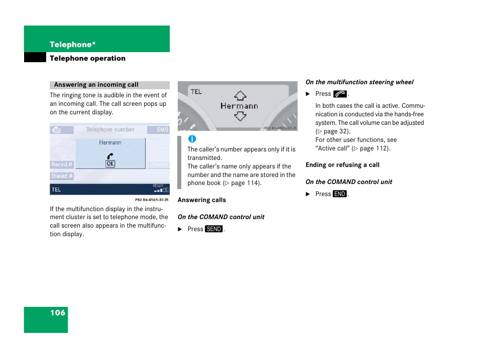 Mercedes-Benz SLK-Class 2006 COMAND Manual User Manual | Page 107 / 213