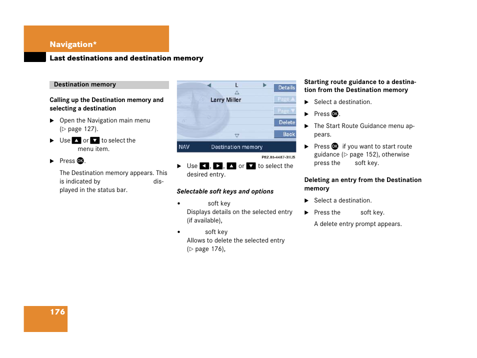 176 navigation | Mercedes-Benz SLK-Class 2006 COMAND Manual User Manual | Page 177 / 213