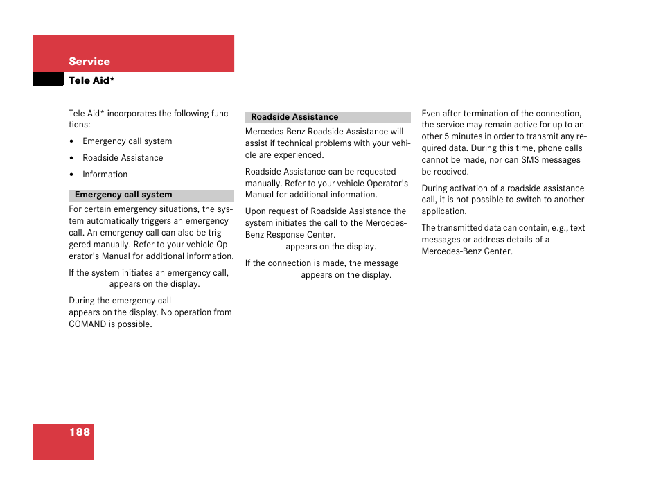 Mercedes-Benz SLK-Class 2006 COMAND Manual User Manual | Page 189 / 213