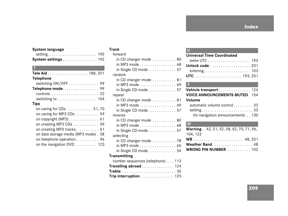 Mercedes-Benz SLK-Class 2006 COMAND Manual User Manual | Page 210 / 213