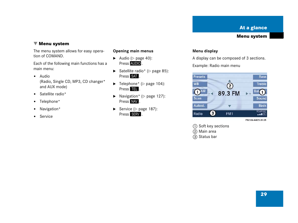 Mercedes-Benz SLK-Class 2006 COMAND Manual User Manual | Page 30 / 213