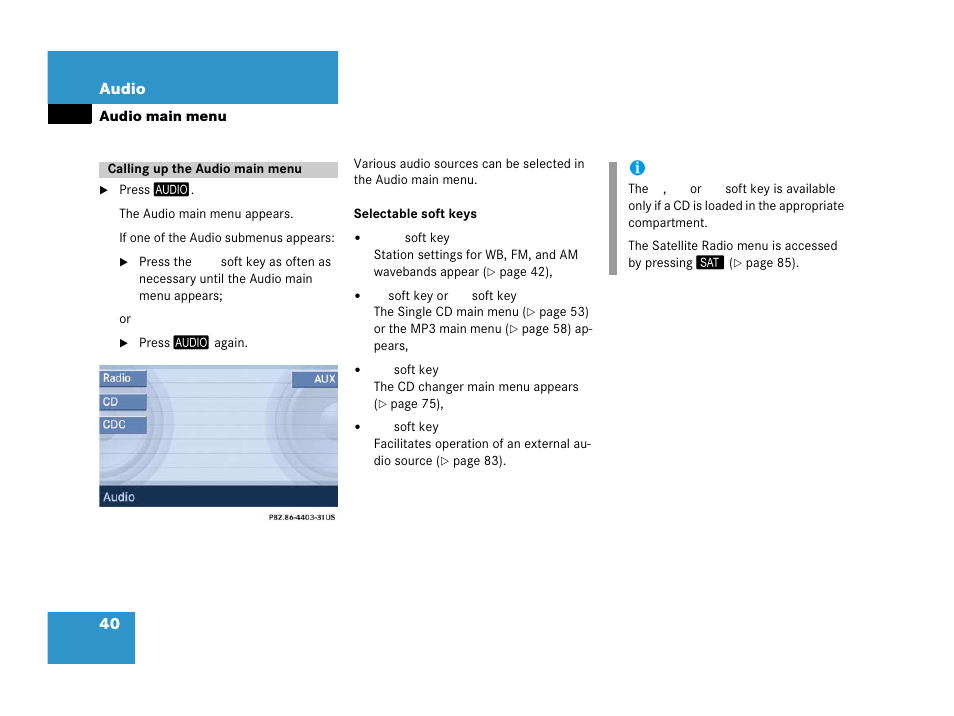 Mercedes-Benz SLK-Class 2006 COMAND Manual User Manual | Page 41 / 213