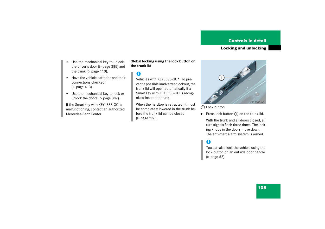 Mercedes-Benz SL-Class 2006 Owners Manual User Manual | Page 106 / 480