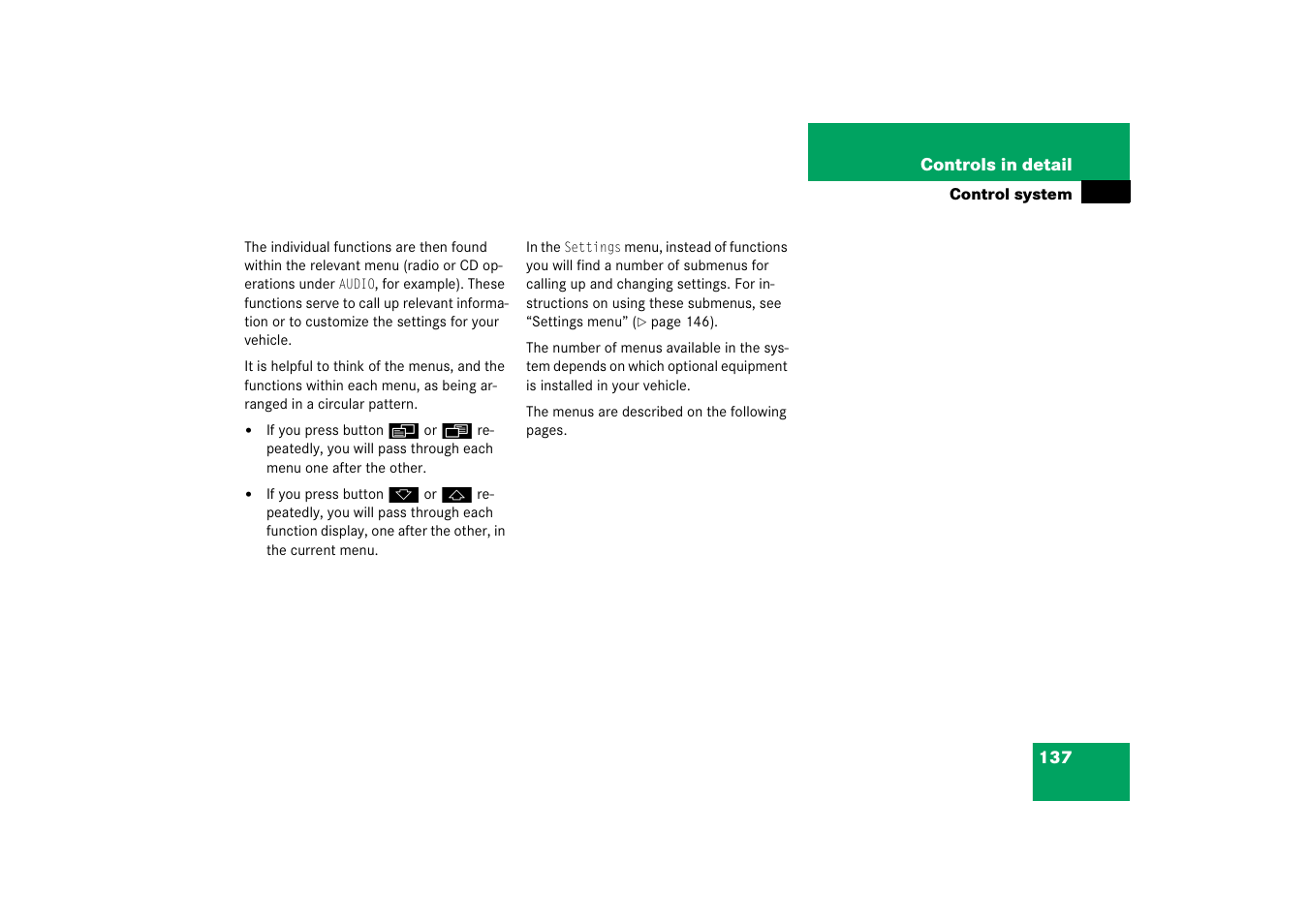 Mercedes-Benz SL-Class 2006 Owners Manual User Manual | Page 138 / 480