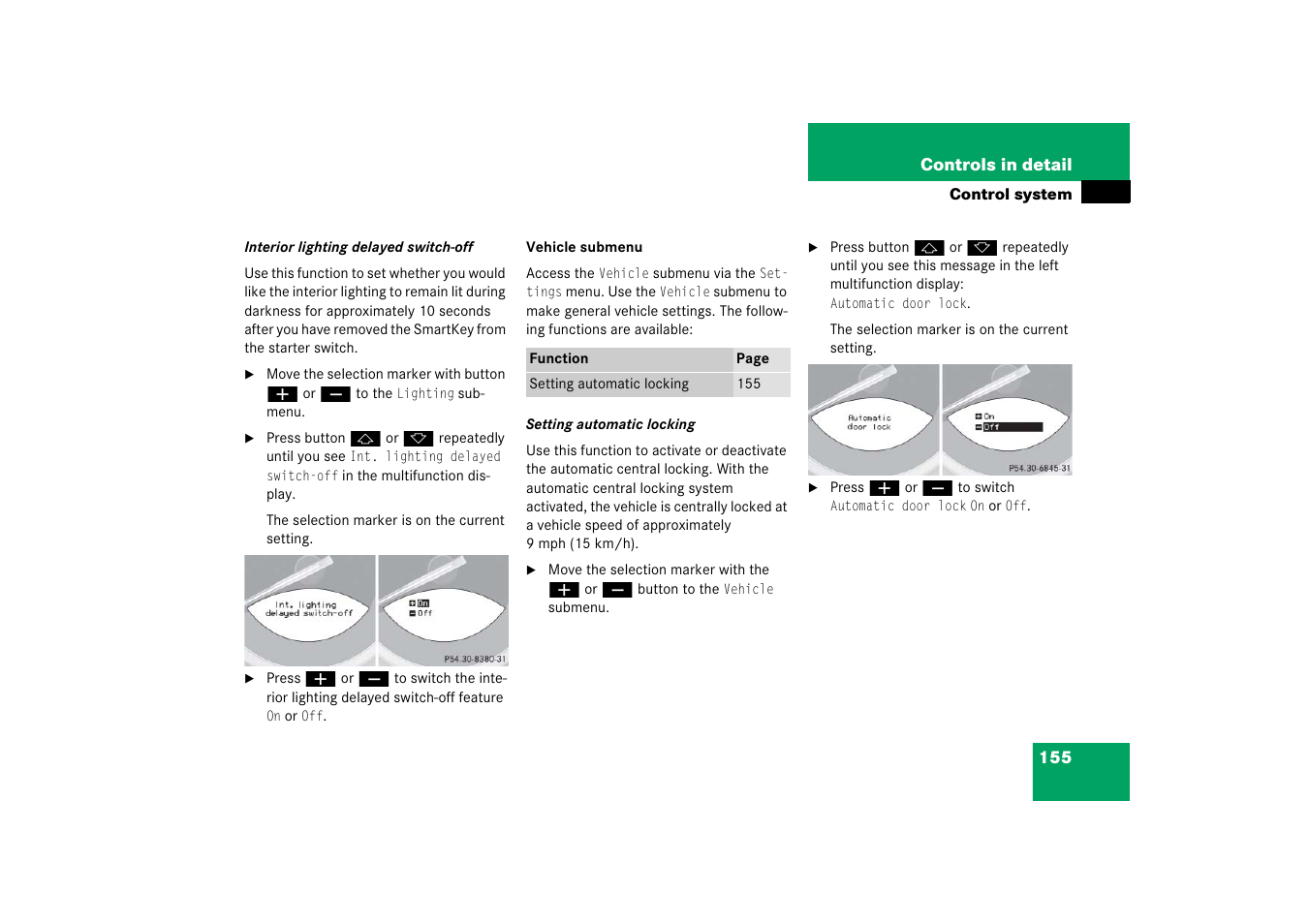 Control system | Mercedes-Benz SL-Class 2006 Owners Manual User Manual | Page 156 / 480