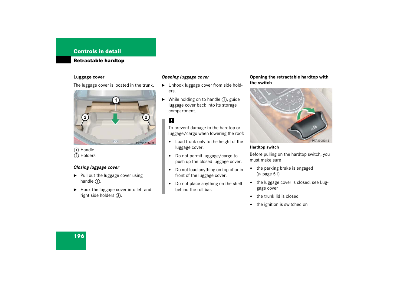 Mercedes-Benz SL-Class 2006 Owners Manual User Manual | Page 197 / 480