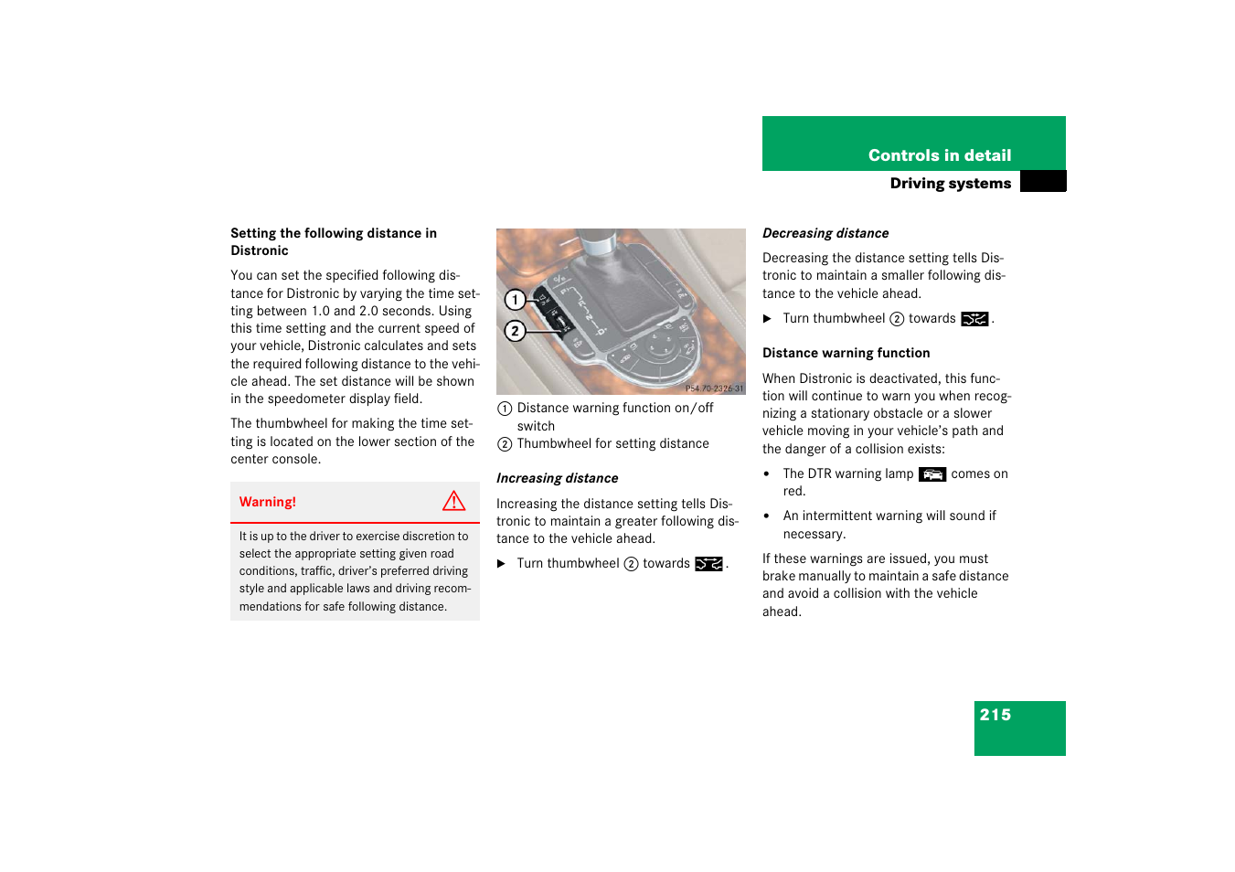 Mercedes-Benz SL-Class 2006 Owners Manual User Manual | Page 216 / 480