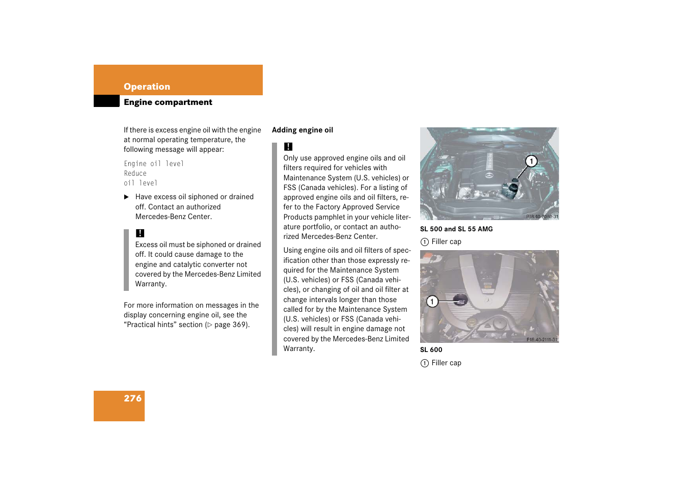 Mercedes-Benz SL-Class 2006 Owners Manual User Manual | Page 277 / 480