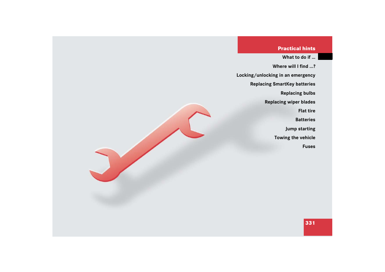 Practical hints | Mercedes-Benz SL-Class 2006 Owners Manual User Manual | Page 332 / 480