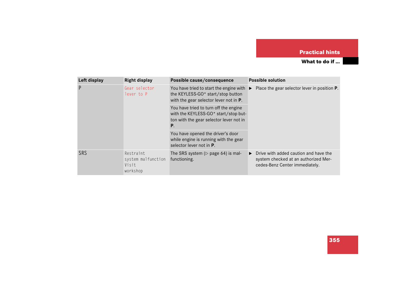 Mercedes-Benz SL-Class 2006 Owners Manual User Manual | Page 356 / 480