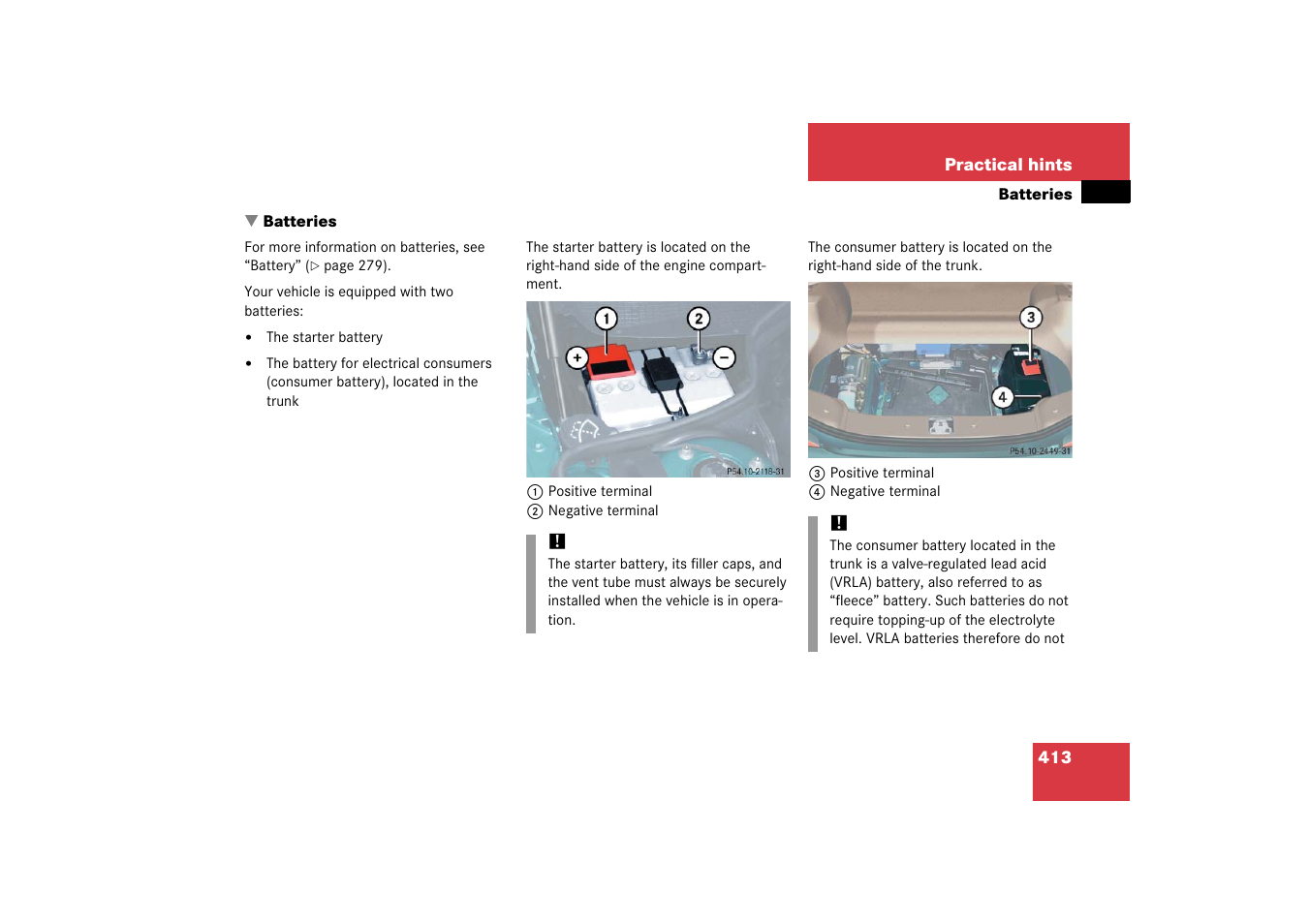 Service:batteries, Batteries, Essary | Mercedes-Benz SL-Class 2006 Owners Manual User Manual | Page 414 / 480