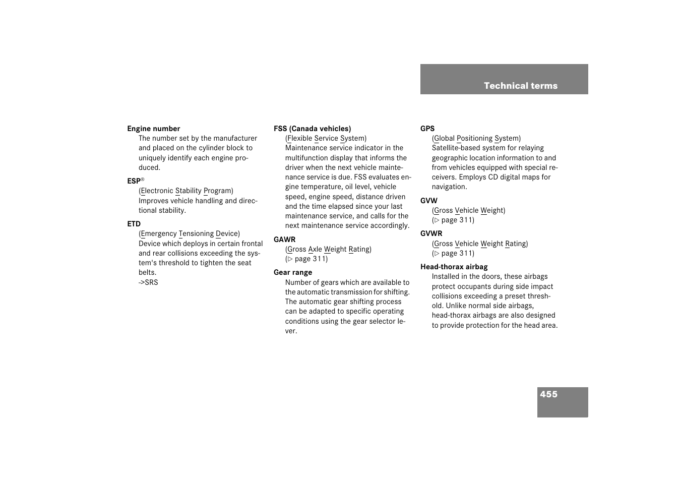 Mercedes-Benz SL-Class 2006 Owners Manual User Manual | Page 456 / 480