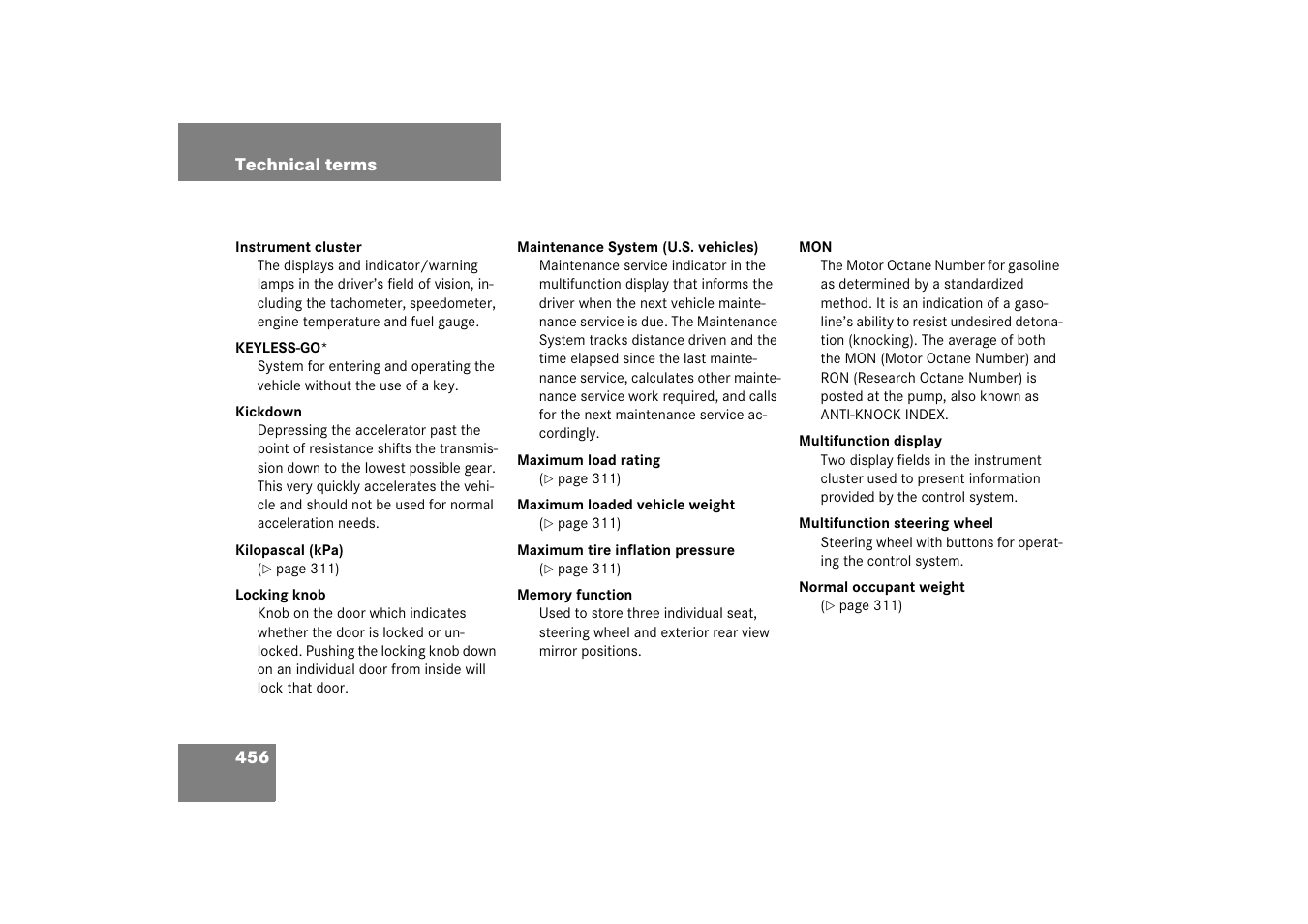 Mercedes-Benz SL-Class 2006 Owners Manual User Manual | Page 457 / 480