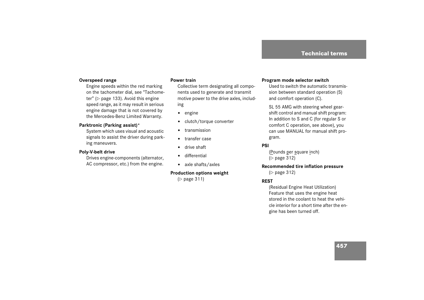 Mercedes-Benz SL-Class 2006 Owners Manual User Manual | Page 458 / 480