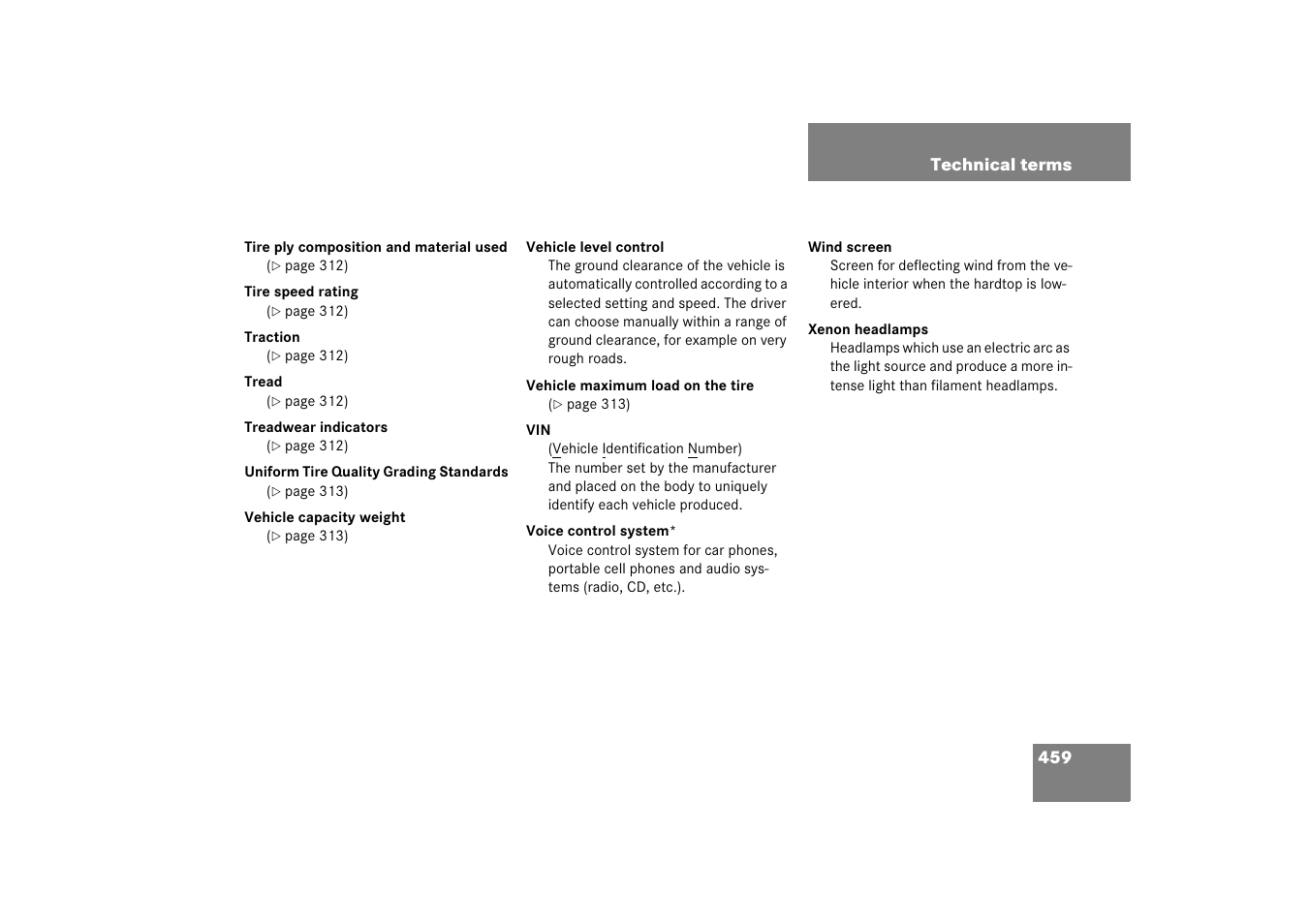 Mercedes-Benz SL-Class 2006 Owners Manual User Manual | Page 460 / 480