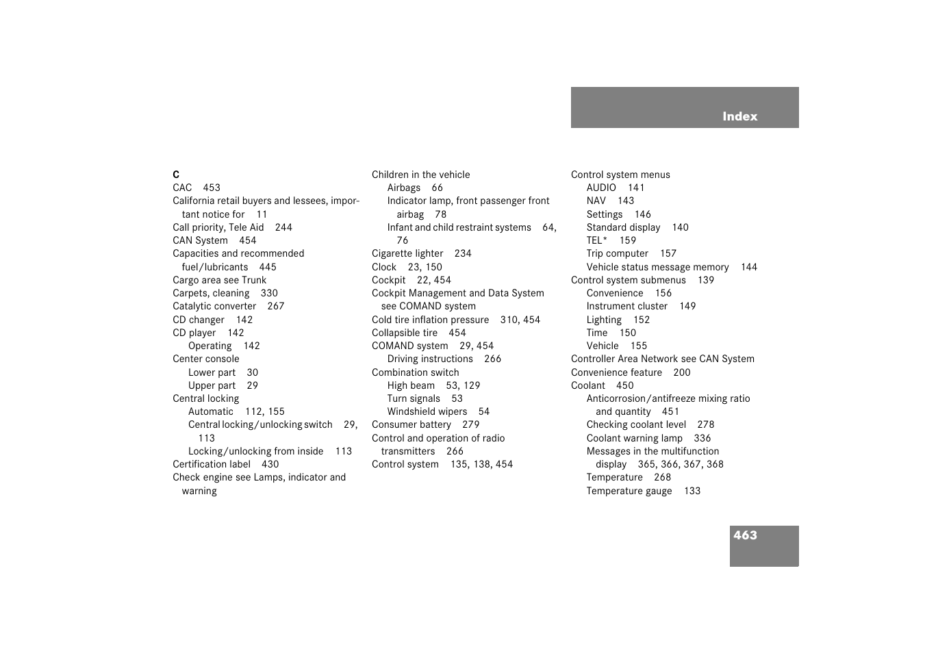 Mercedes-Benz SL-Class 2006 Owners Manual User Manual | Page 464 / 480