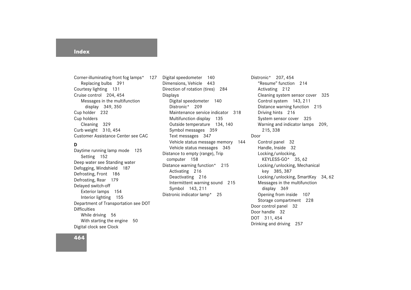 Mercedes-Benz SL-Class 2006 Owners Manual User Manual | Page 465 / 480