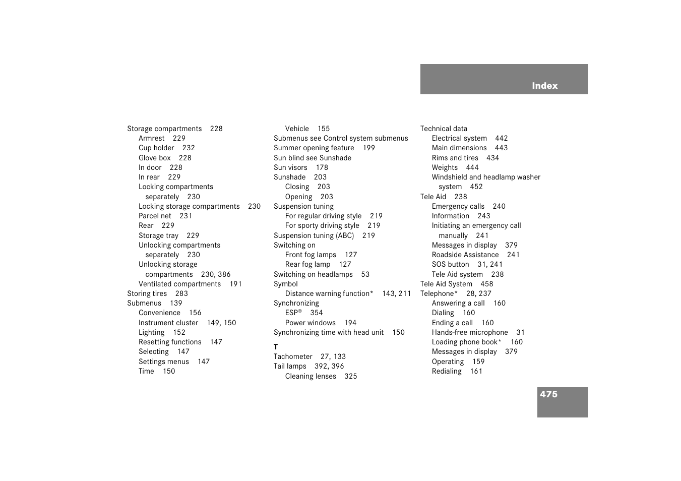 Mercedes-Benz SL-Class 2006 Owners Manual User Manual | Page 476 / 480