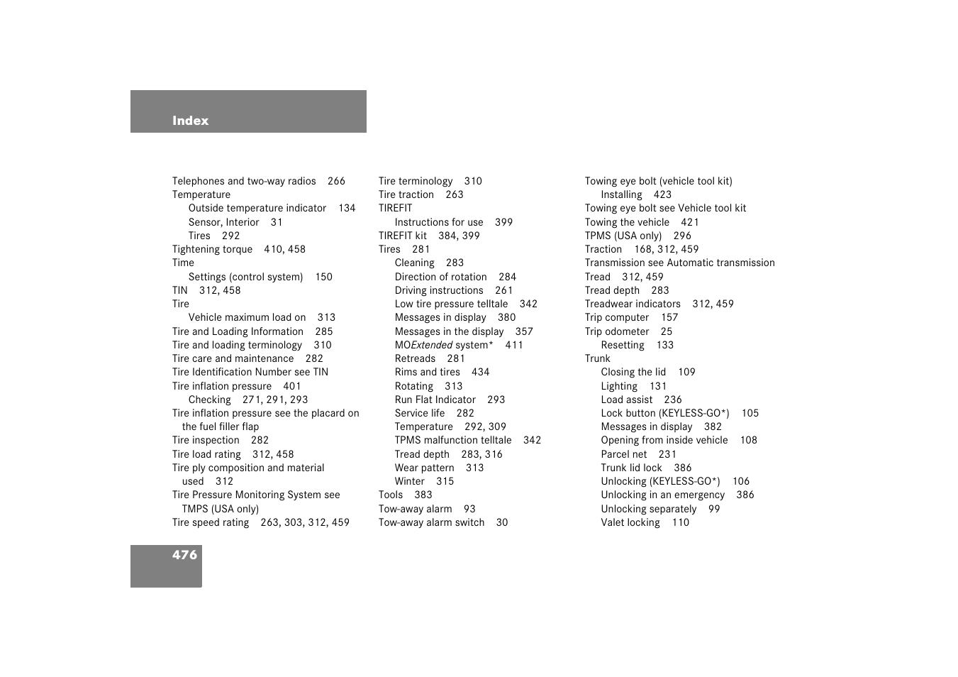 Mercedes-Benz SL-Class 2006 Owners Manual User Manual | Page 477 / 480