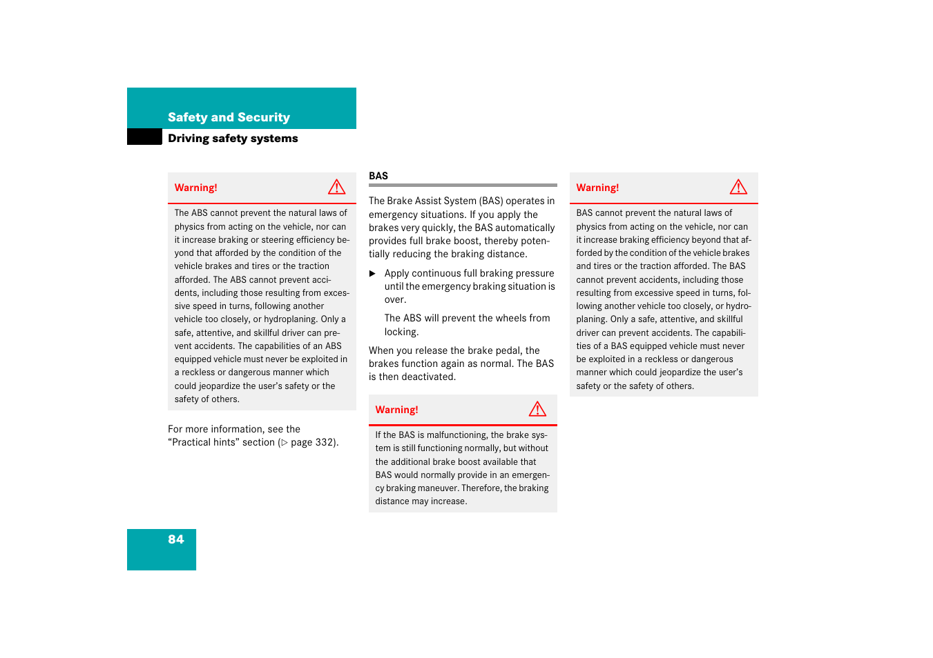 Mercedes-Benz SL-Class 2006 Owners Manual User Manual | Page 85 / 480