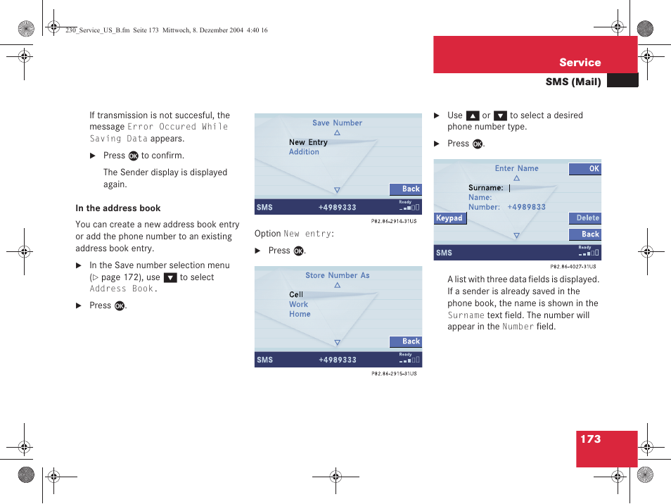 Mercedes-Benz SL-Class 2006 COMAND Manual User Manual | Page 175 / 226