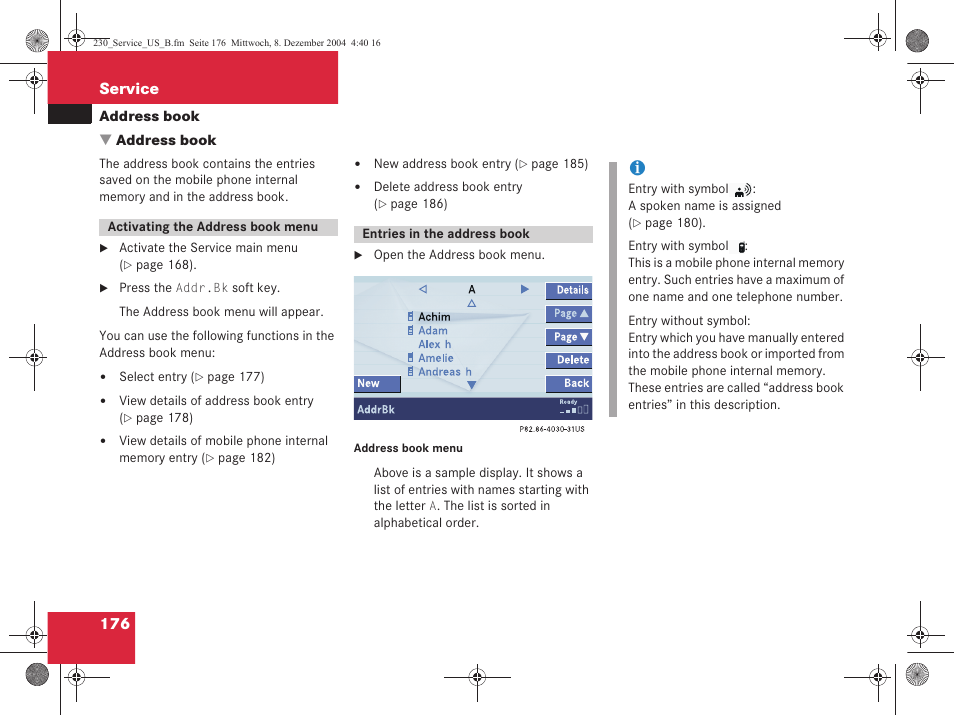 Mercedes-Benz SL-Class 2006 COMAND Manual User Manual | Page 178 / 226