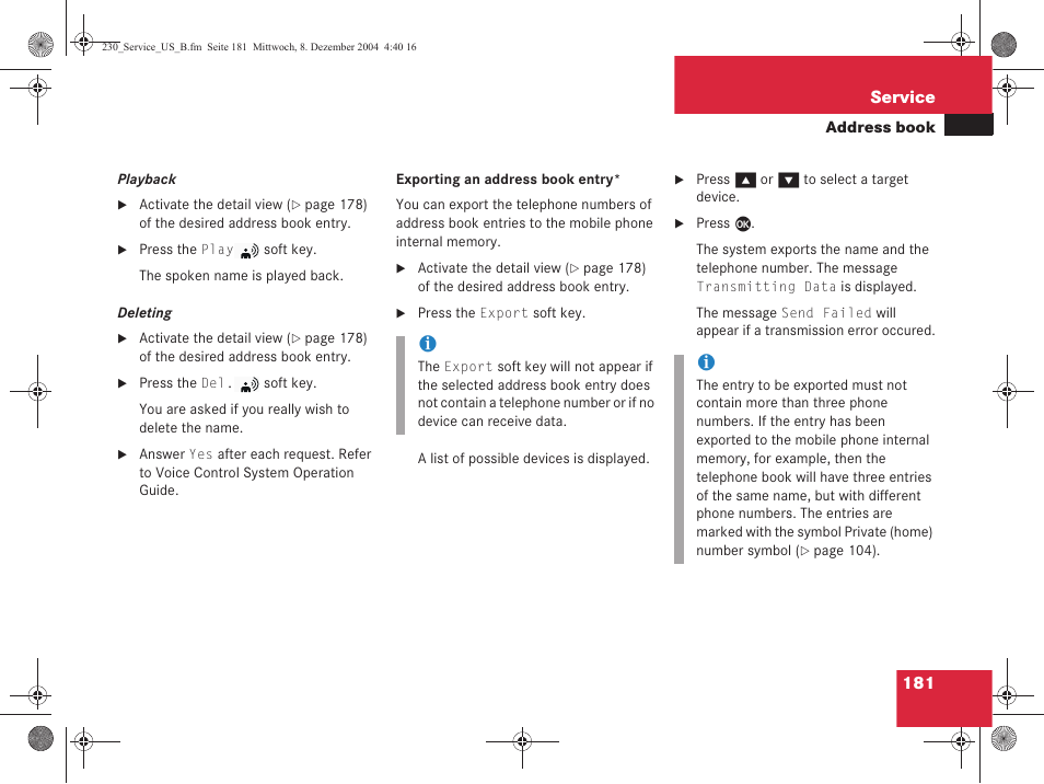 Mercedes-Benz SL-Class 2006 COMAND Manual User Manual | Page 183 / 226