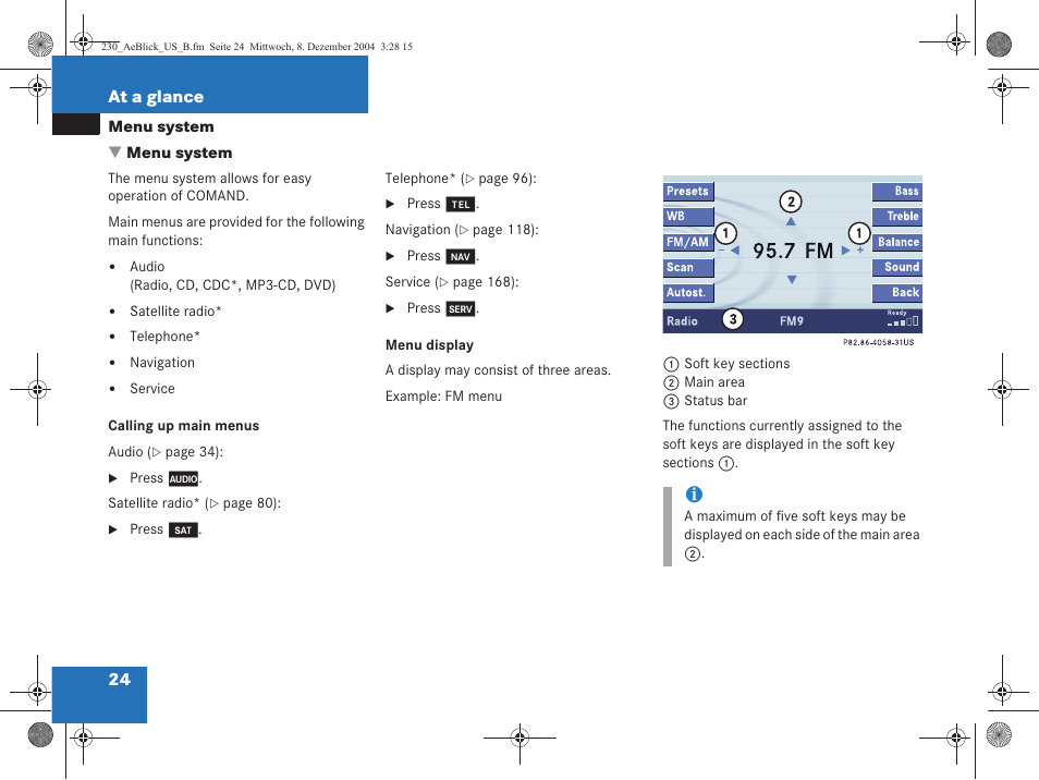 Mercedes-Benz SL-Class 2006 COMAND Manual User Manual | Page 26 / 226