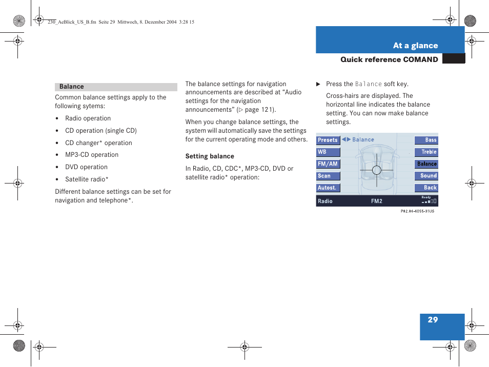 Mercedes-Benz SL-Class 2006 COMAND Manual User Manual | Page 31 / 226
