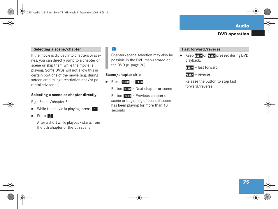 Mercedes-Benz SL-Class 2006 COMAND Manual User Manual | Page 77 / 226