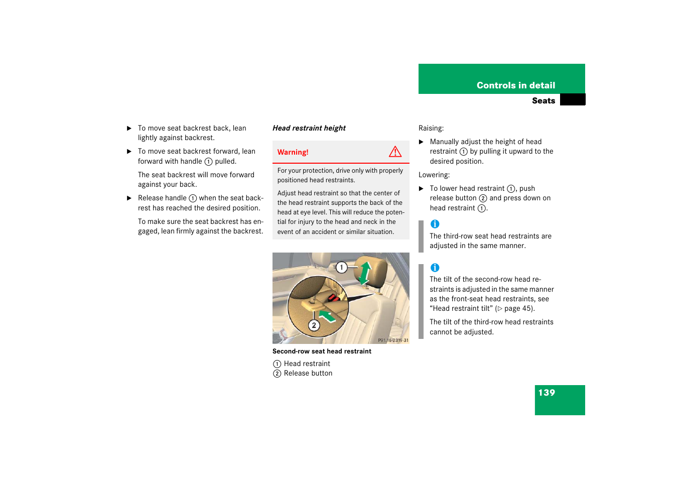 Mercedes-Benz R-Class 2006 Owners Manual User Manual | Page 140 / 561