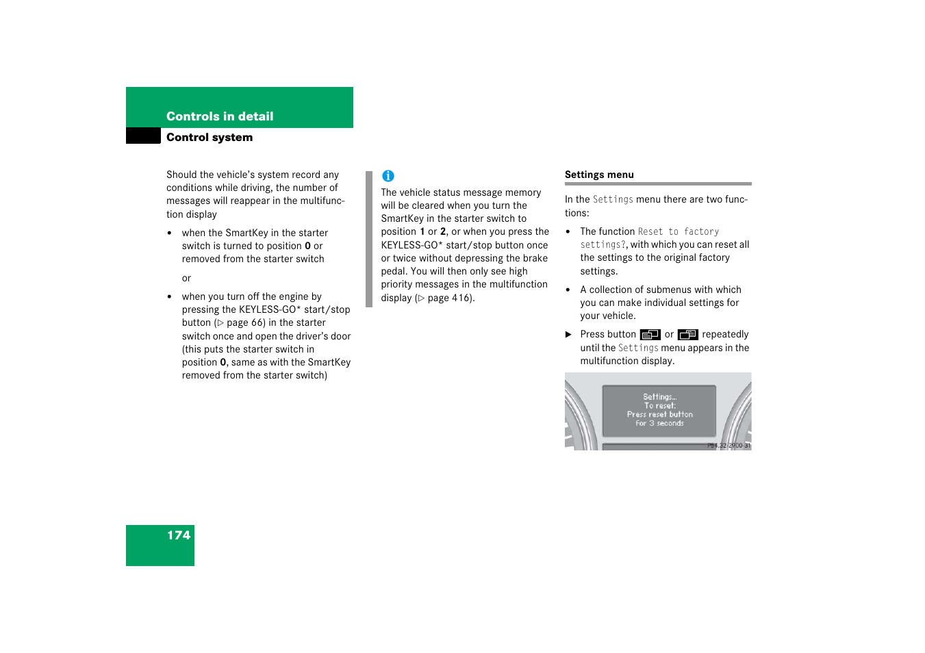 Control system:settings menu, Settings menu | Mercedes-Benz R-Class 2006 Owners Manual User Manual | Page 175 / 561