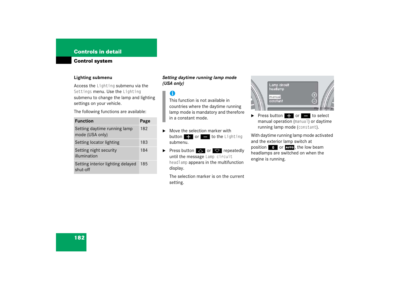 Mercedes-Benz R-Class 2006 Owners Manual User Manual | Page 183 / 561